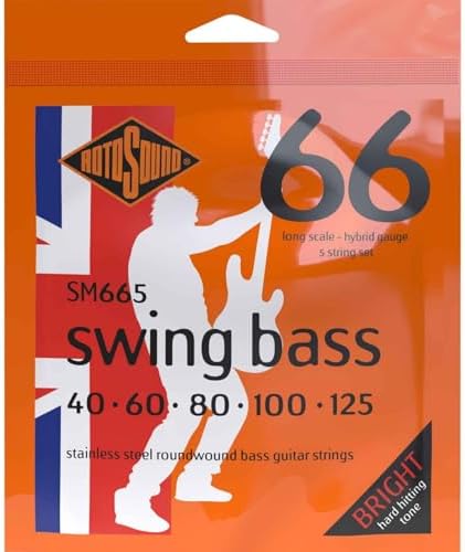 Нержавеющие струны для 5-струнного баса Rotosound SM665 Swing Bass 66 (40 60 80 100 125) - популярные и высококачественные ROTOSOUND