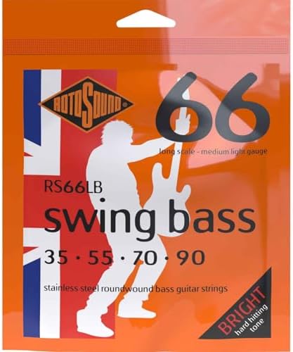 Струнный комплект для бас-гитары Rotosound RS66LB Swing Bass 66, нержавеющая сталь 35 55 70 90 ROTOSOUND