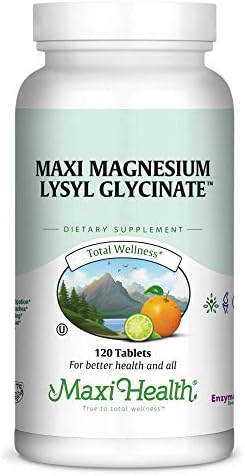 Капсулы Магний Лизил Глицинат - 400 мг, лучшее усвоение, 120 вегетарианских капсул Maxi Health