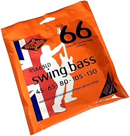 Rotosound RS665LD Swing Bass 66, стальные струны с обмоткой для 5-струнного бас-гитары, калибр .045-.130 ROTOSOUND