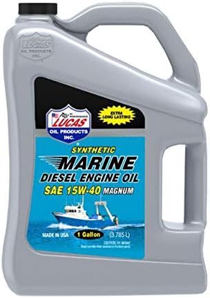 Lucas Oil Synthetic SAE 15W-40 Marine HDMO API CK-4 1 Gallon (Pack of 1) Lucas Oil