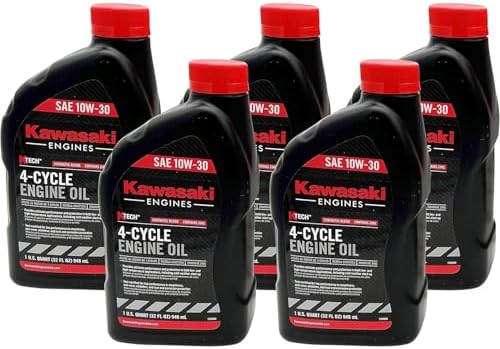 Qty (5) 4 Cycle Motor Oil 10W30 Compatible with Kawasaki 99969-6081 Generic