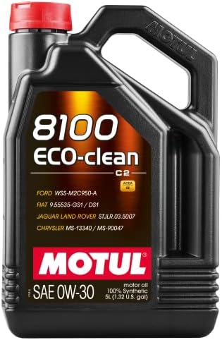 Motul 5L Synthetic Engine Oil 8100 0W30 4x5L ECO-Clean ACEA C2, API SM, ST.JLR Motul