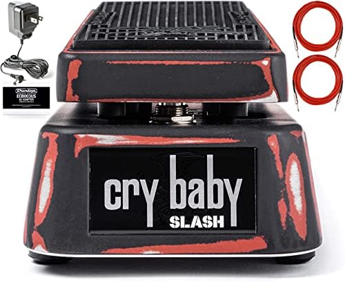 Гитарная педаль эффектов Dunlop SC95 Slash Cry Baby Classic в комплекте с 2 инструментальными кабелями и блоком питания Dunlop ECB003 Briskdrop