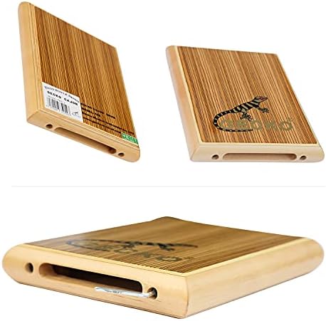 GECKO Travel Cajon,Cajon Box Drum Percussion Instrument Zebra Wood with Internal Guitar Strings Compact Size Portable Cajon Jonas C