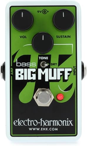 Электро-Гармоникс Nano Bass Big Muff Pi Фузз-педаль с переключателем Dry и True Bypass Electro-Harmonix