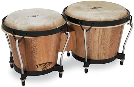 Бонго Latin Percussion CP221-AW, традиционные деревянные, 6" и 7" с натуральными головками и стальными底ом Latin Percussion