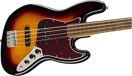 Squier Classic Vibe 60s Jazz Bass, 3-Color Sunburst, Fretless, Laurel Fingerboard Fender