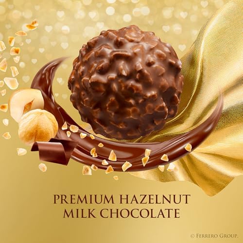 Ferrero Rocher, 42 Count, Gourmet Milk Chocolate Hazelnut, Chocolate Gift Box, Individually Wrapped, 18.5 oz Ferrero Rocher