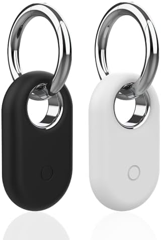 Smarttag2 Holder and Smarttag2 Keychain,Soft and Shockproof Silicone Smarttag2 Case for Samsung Galaxy SmartTag2,Comes with Ring Metal Snap Keyring for Luggage,Keys,Pets,Kids Bag QYQa