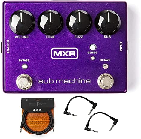 Педаль эффектов для гитары Briskdrop MXR M225 Sub Machine Fuzz с кабелем и 2 патч-кабелями в комплекте Briskdrop