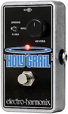 Педаль реверберации Electro-Harmonix Holy Grail Nano Reverb, компактный цифровой эффект с плавным «hall» ревербом Electro-Harmonix