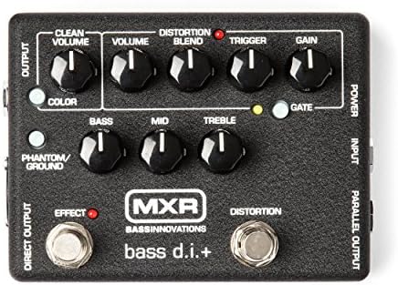 MXR Bass D.I.+ преамп для бас-гитары, дисторшн-канал, 3-полосный эквалайзер, многоканальные выходы MXR