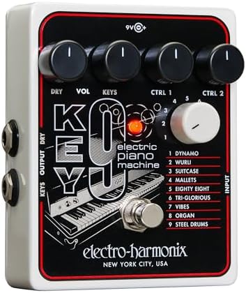 Электропедаль Electro-Harmonix KEY9, эмуляция классических электропиано, 9 настроек и модуляция Electro-Harmonix