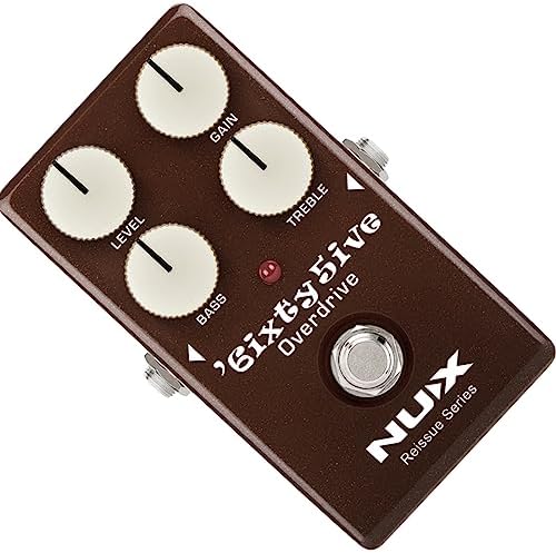 Педаль эффектов NUX 6ixty5ive Overdrive, аналоговая схема JRC4558, чистый байпас Nux