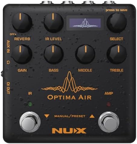 NUX Optima Air Двухкнопочный Симулятор Акустической Гитары с П预ампом, IR Загрузчиком и Режимом Захвата Звука Nux