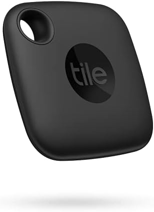 Tile Mate (2022) 1-Pack, Black. Bluetooth Tracker, Keys Finder and Item Locator; Up to 250 ft. Range. Up to 3 Year Battery. Water-Resistant. Phone Finder. iOS and Android Compatible Tile