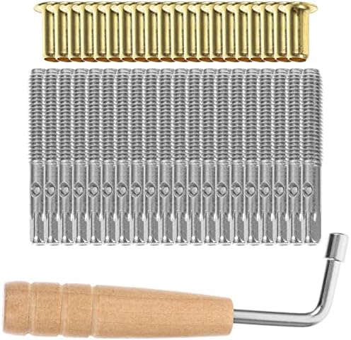 Beavorty 1 Set of Tuning Pin Nails for Lyre Harp Strings Peg Accessories String Fixator Pegs Professional Piano Tuner Spanner with Tuning Wrench Beavorty