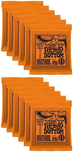 Ernie Ball 2215 Skinny Top Heavy Bottom 10-52 (12 Pack Bundle) Ernie Ball