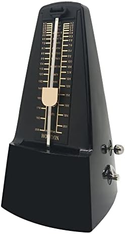 Mechanical Metronome, Universal Metronome for Piano, Guitar, Violin,Drums and Other Instruments (Standard, Black) HOSEYIN