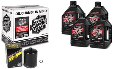 V-Twin Oil Change Kit Synthetic w/Chrome Filter, Twin Cam Maxima