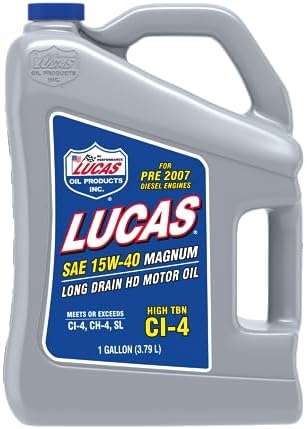 Lucas Oil 10076 SAE 15W-40 Magnum High TBN CI-4 Oil - 1 Gallon Lucas Oil