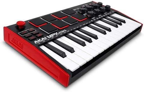 AKAI Professional MPK Mini MK3 - 25 мини-клавиш USB MIDI контроллер с 8 подсвечиваемыми барабанными падсами и 8 ручками Akai Professional