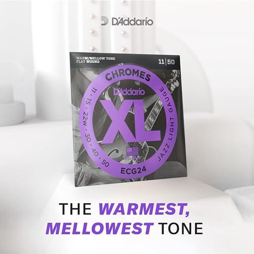 Струны для электрогитары D'Addario XL Chromes ECG24-7, мягкий теплый звук, 7 струн, 11-65 D'Addario