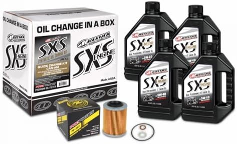 SxS Quick Change Kit 5W-50 Synthetic w/Black Filter Maxima