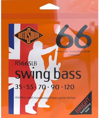 Струны для бас-гитары Rotosound RS665LB Swing Bass 66, нержавеющая сталь, 5 струн (35 55 70 90 120) ROTOSOUND