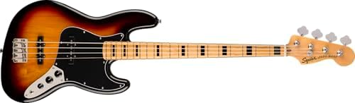 Squier Classic Vibe 70s Jazz Bass, 3-Color Sunburst, Maple Fingerboard Fender