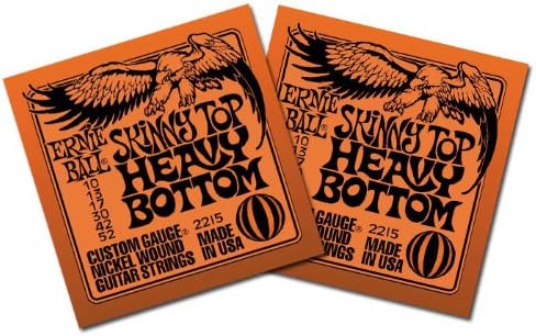 Ernie Ball Electric Guitar Strings SKINNY TOP HVY BTM Nickel Wound 10-52 2 Pack Ernie Ball