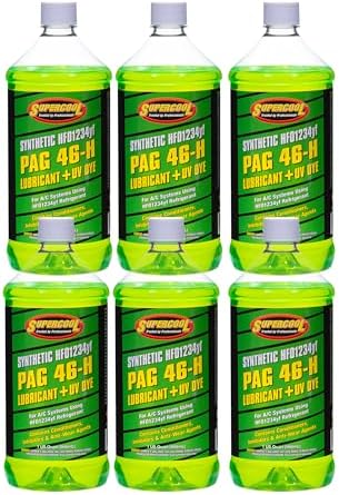 TSI Supercool PAG 46 Viscosity Oil with UV Dye 1234yf 32oz 6-Pack TSI Supercool