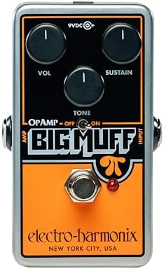 Фузз-педаль Electro-Harmonix Op Amp Big Muff Pi для электрогитары, компактный корпус и истинный обход сигнала Electro-Harmonix