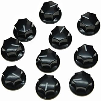 KAISH 10pcs Aged White Mini MXR Style Skirted AMP Knob Brass Insert Effect Pedal Knobs KAISH