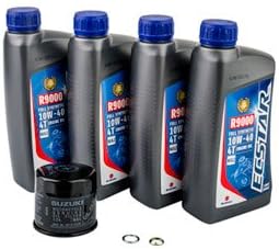 Suzuki ECSTAR R9000 10W-40 Full Synthetic Oil Change Kit for Suzuki B-King GSX1300BK 2008-2009 SUZUKI