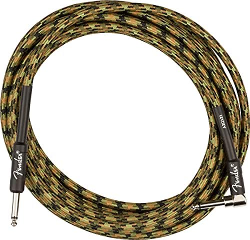 Fender Professional Series 18.6' Angled Instrument Cable- Woodland Camo Fender