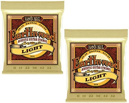 Ernie Ball Acoustic Guitar Strings - Earthwood 2006 80/20 - XL - 10-50 - 2 Pack Ernie Ball