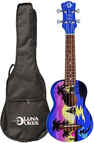 Luna Kauwela Summer Soprano Ukulele - Satin Custom Kauwela Summer Graphic Luna