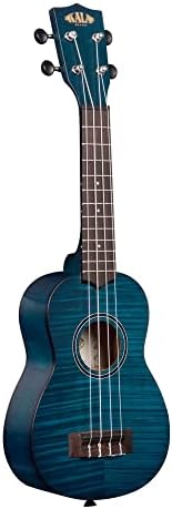 Kala Blue Exotic Mahogany, 4-String Ukulele, Right-Handed, Soprano (KA-SEMB : KASEMB2006) Kala