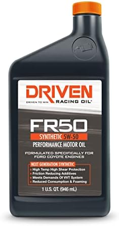 Driven Racing Oil 04106 FR50 High Zinc Synthetic Oil (5w-50 Quart), 1 Quart Driven Racing Oil