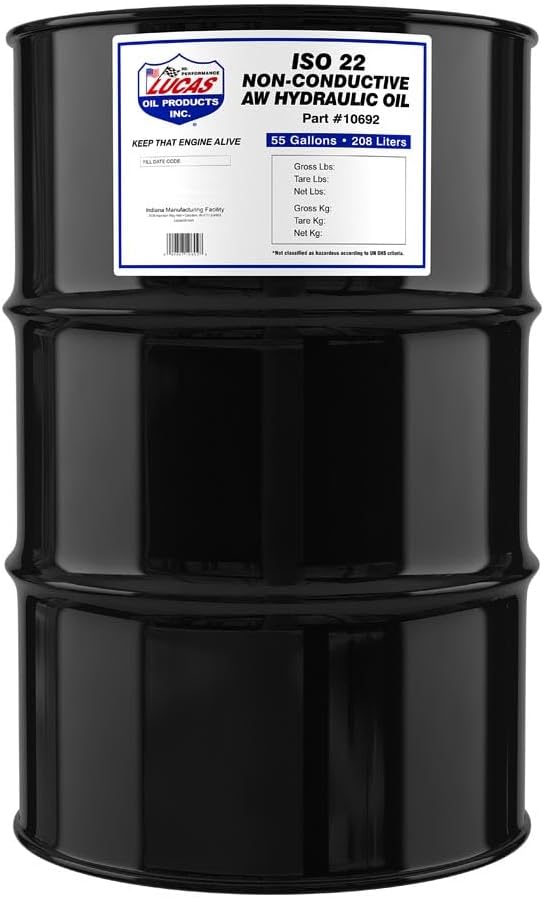 Lucas Oil Synthetic Non-Conductive Anti-Wear Hydraulic Oil, 5 Gallons Lucas Oil