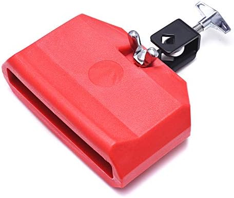 Jam Block, Plastic Musical Percussion Block, Latin Drum Instrument, Red Domg