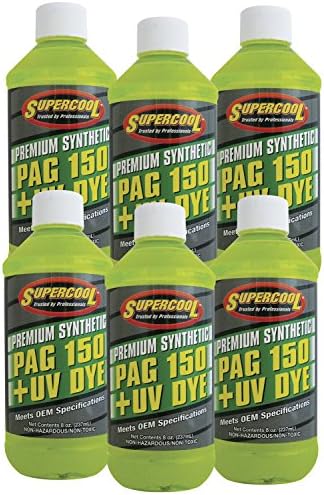 TSI Supercool P150-8D-6CP 150 PAG Viscosity Oil Plus U/V Dye, 8 oz, 6 Pack TSI Supercool