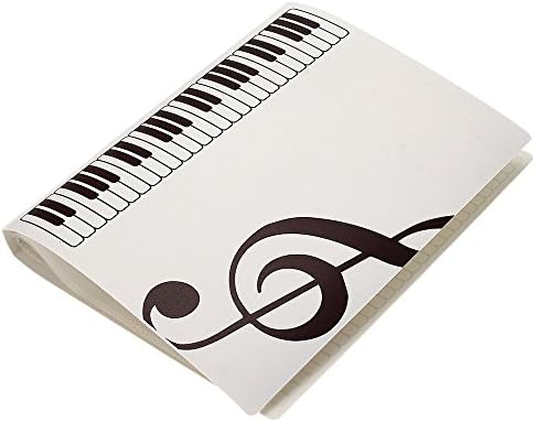 WOGOD Music Sheet File Paper Documents Storage Folder Holder Plastic.A4 Size,40 Pockets (Black) WOGOD