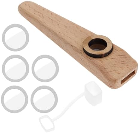 1 Set Of Wooden Kazoo Orff Instruments Musicial Partner Kazoo for Guitar Ukulele Violin Piano Accompaniment With Membrane Included 103x25x15mm LT Easiyl