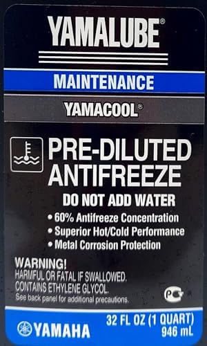 Yamaha Original OEM Yamalube ACC-YAMAC-BL-32 Pre Diluted Antifreeze Yamalube OEM - (1) Quart Yamaha