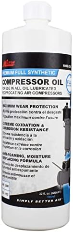 Milton 1002-32S Compressor Oil, Synthetic, Flip Top, 32 oz. Milton