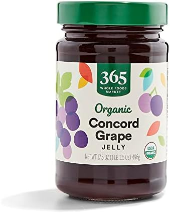 365 by Whole Foods Market, Organic Concord Grape Jelly, 17.5 Ounce 365 by Whole Foods Market