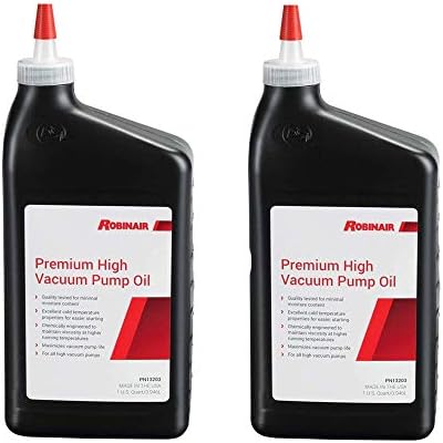 Robinair Premium High Viscosity Low Moisture Vacuum Pump Oil, Quart (2 Pack) Robinair